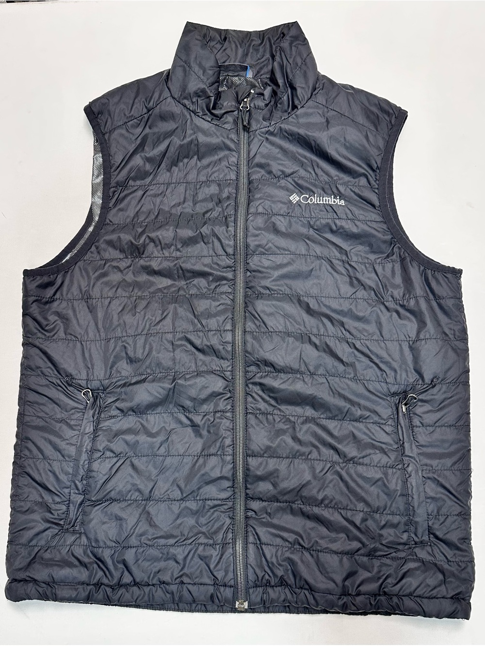 Columbia Omni Heat Puffer Vest Men's Medium Black Lightweight Insulated